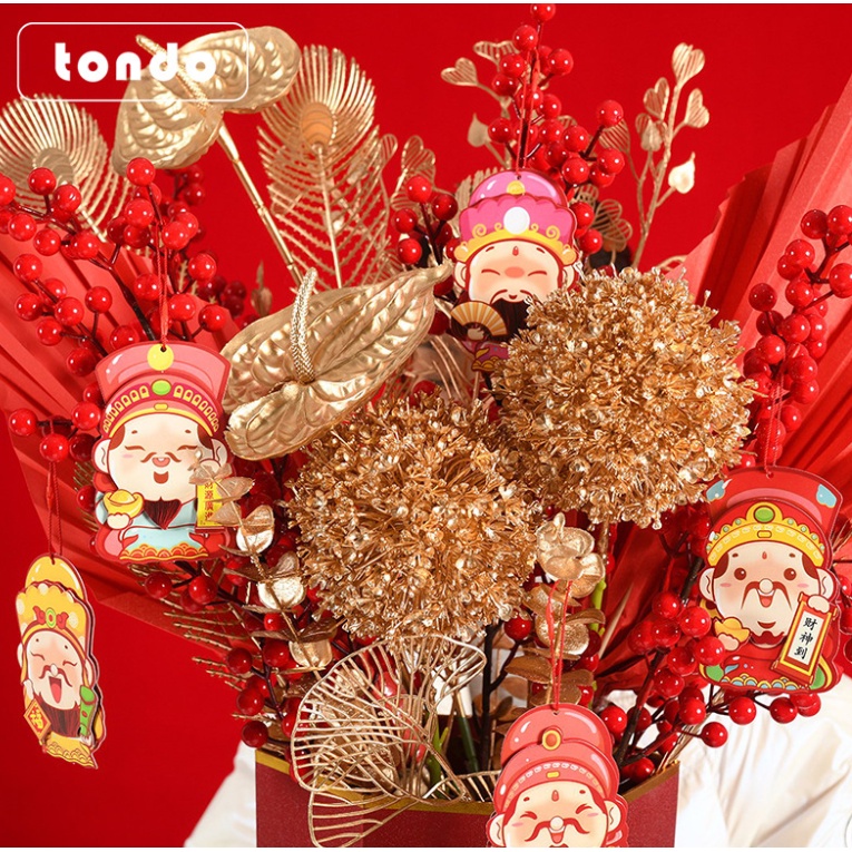 Hình Treo Tết, Tag Treo Tết Treo Cây Nhiều Mẫu.MẪU 4 - THẦN TÀI