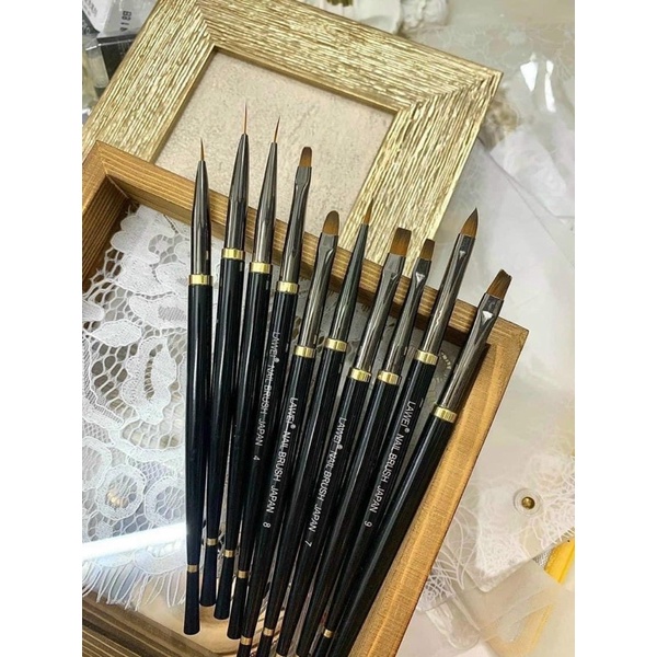 Set bộ cọ 10 cây nail Lawei Chính Hãng chuyên dụng vẽ móng