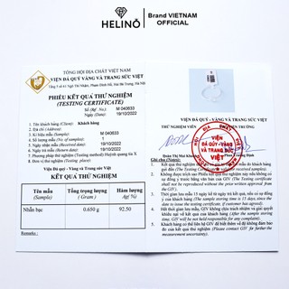 (HẾT HÀNG) Nhẫn bạc HELINO trơn tròn hở, basic xinh xắn N08