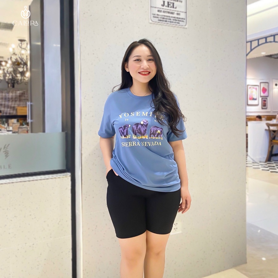 Áo Thun Bigsize Nữ 60 -100kg Calora ,chất thun cotton mền mại co giãn thoải mái khi mặc.