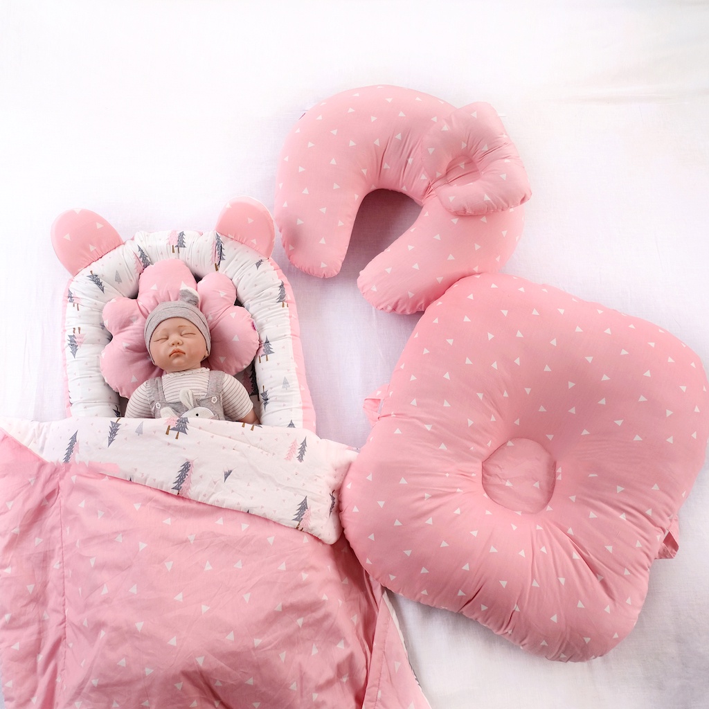 Combo nôi, chống trào ngược & phụ kiện khác cho trẻ sơ sinh RUNA KIDS chất liệu Cotton cao cấp mềm mịn, an toàn cho bé