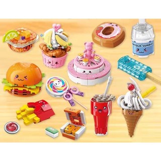 Mô hình đồ chơi lắp ghép dạng lego - 3501a fastfood thức ăn nhanh