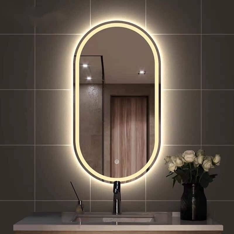 Gương oval treo phòng tắm bàn trang điểm cao cấp VUBAN