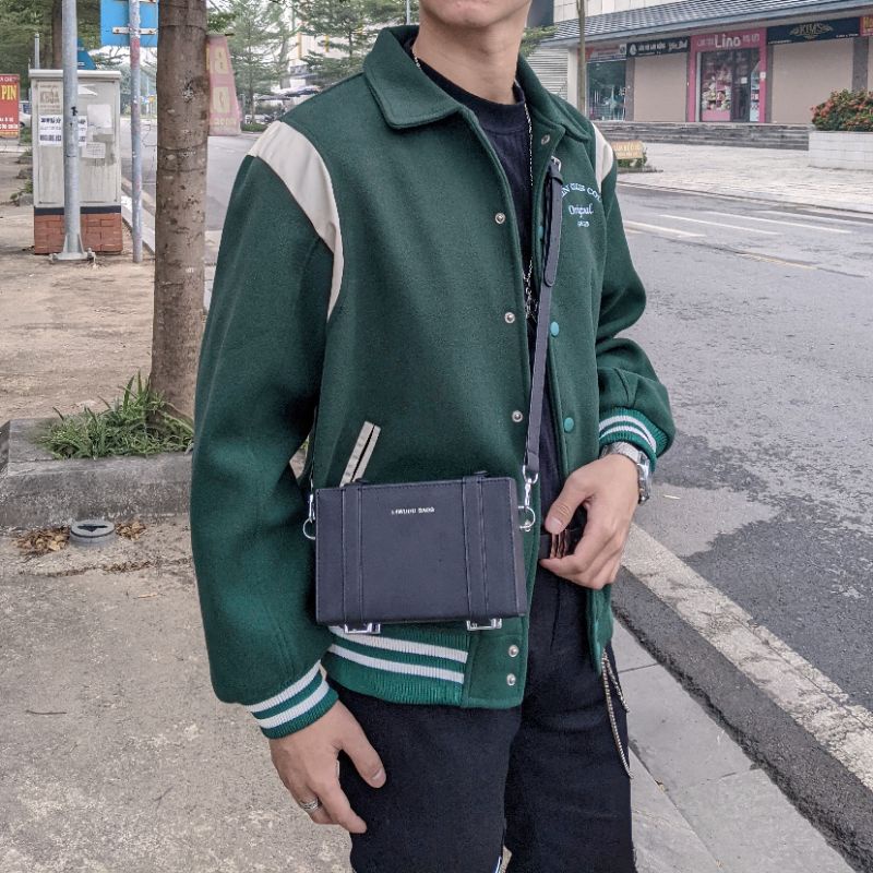 Áo khoác varsity Odin Club chính hãng xanh đậm cao cấp