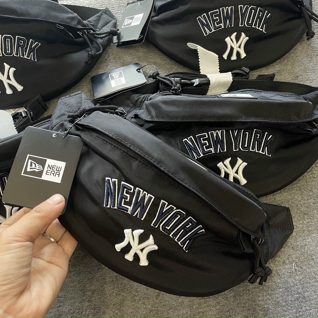 Túi bao tử đeo chéo New Era X MLB New York thời trang nam nữ màu đen unisex chống nước QASA