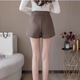 Quần short lưng cao 4 cúc cạp chéo hack dáng -HVS-mã sooc 4 cúc