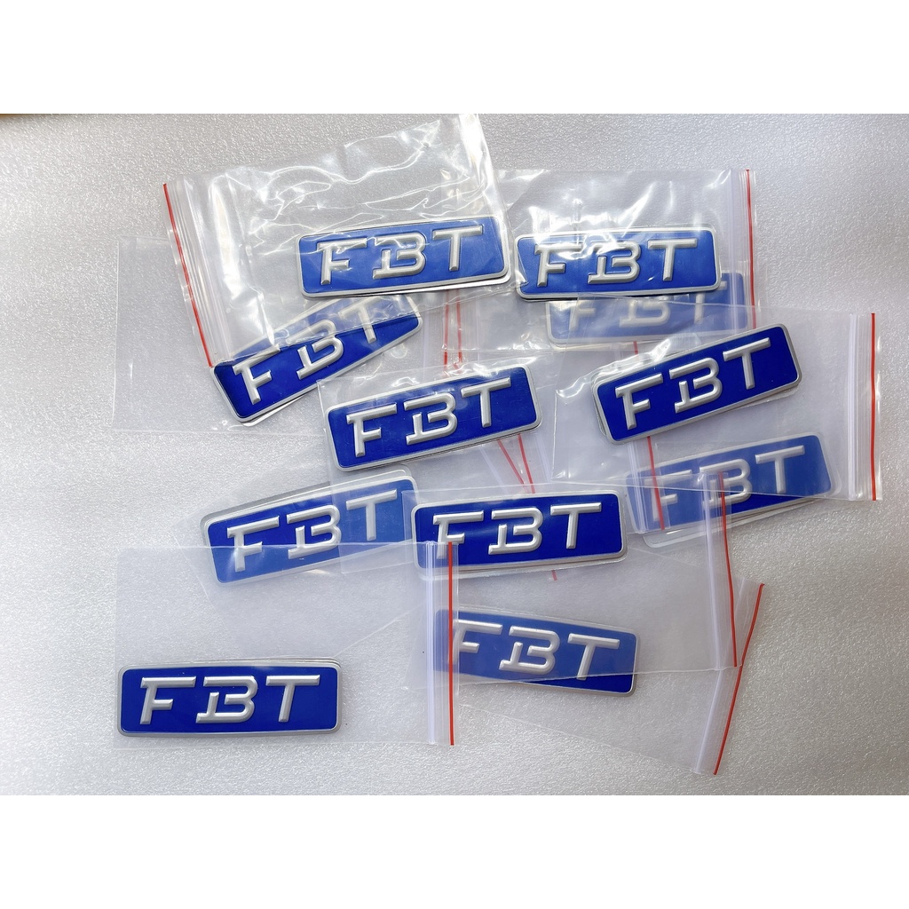 TEM DÁN THÙNG LOA THƯƠNG HIỆU FBT CHÍNH HÃNG NHÔM XỊN 8.5cm x 3cm - GIÁ 1 CẶP