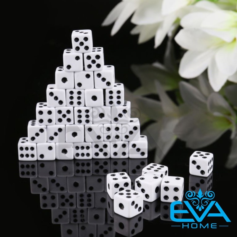 Bộ 5 Viên Xúc Xắc Lắc Xí Ngầu Cạnh Vuông Size 8mm