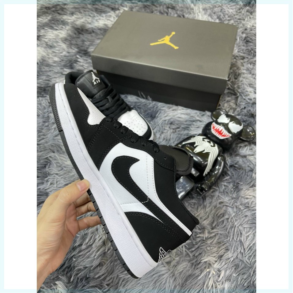 Giày 𝐉𝐨𝐫𝐝𝐚𝐧 1 low Panda màu đen trắng nam nữ full box, Giày sneaker JD 1 Panda cổ thấp bản đẹp 2021 jinx.sneaker