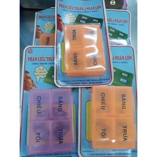 Phân liều thuốc 4 ngăn - hộp chia thuốc 1 ngày - 1 tuần