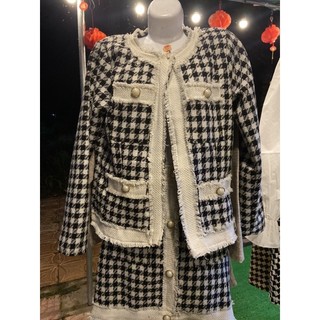 Đầm váy dự tiệc chất dạ kiểu vest