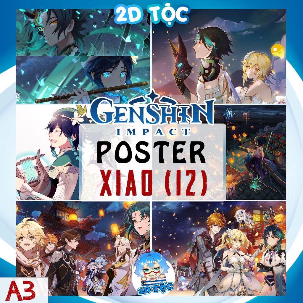 Poster A3 Xiao (12) Genshin Impact Chất Liệu Giấy Cao Cấp - 2D Tộc Shop