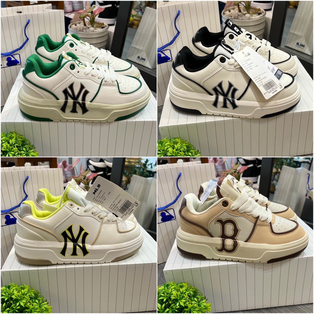 Giày MLB Nam Nữ, Giày MLB Chunky Thể Thao Thời Trang Da Bò In 3D Tăng Chiều Cao hottrend bản đẹp-shopgiaypt