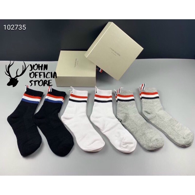VỚ TẤT CỔ CAO NAM NỮ CAO CẤP, COMBO 3 ĐÔI VẢI COTTON CO DÃN 4 CHIỀU, KHÁNG KHỬ MÙI HÔI CHÂN THOM BROWNE SOCKADS2906