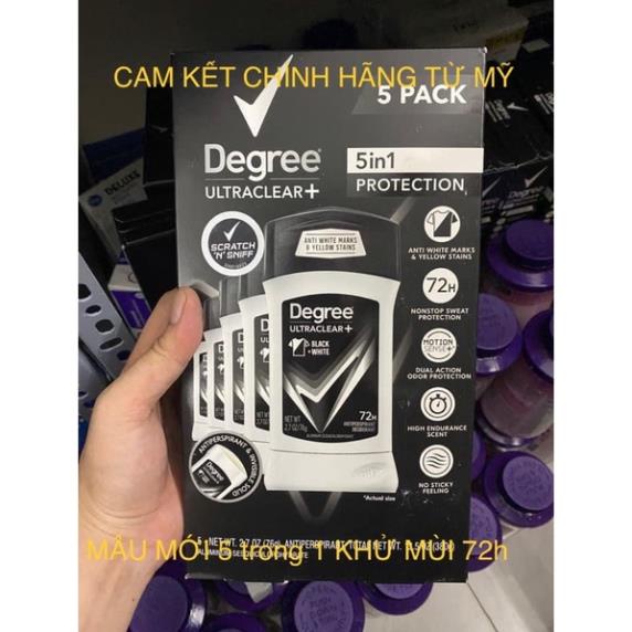 Lăn nách khử mùi sáp Degree 76g nam từ Mỹ