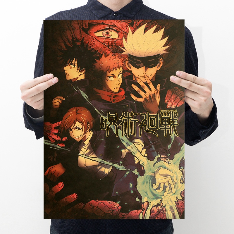 Poster Jujutsu Kaisen A122 50.5*35 Giấy dán tường hình Anime