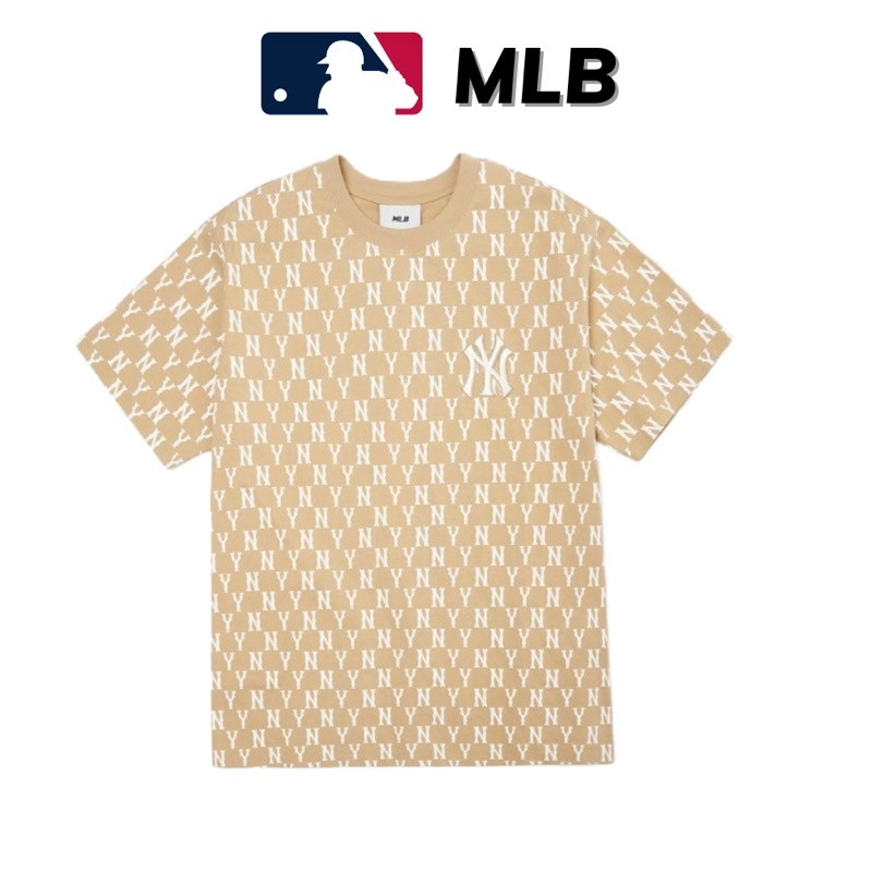 Áo thun MLB nam nữ  chuẩn 1:1 Áo thun NY họa tiết Monogram cao cấp