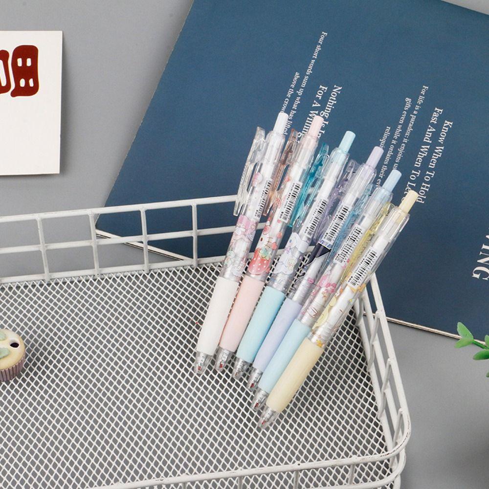 Set 6 Bút Bi Đen Hình Mèo Kitty / Cún Cinnamoroll / Melody / Melody / Cún Cưng Dễ Thương