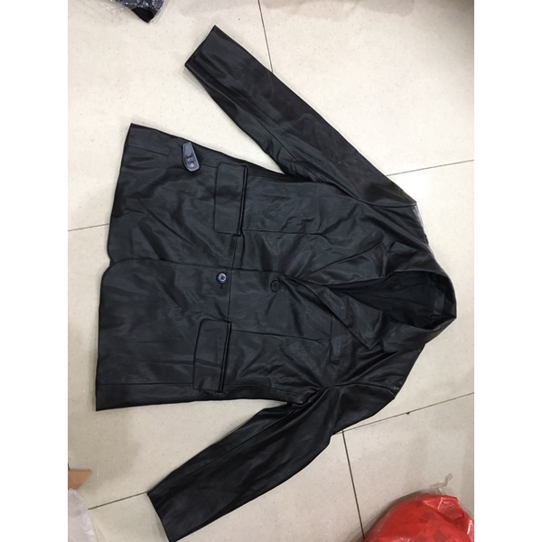 Áo vest da nam Bershka