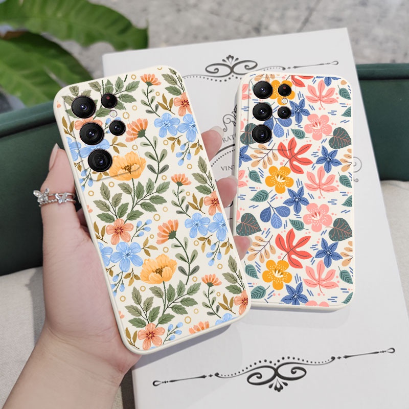 Bao Da Điện Thoại Họa Tiết Mùa Hè Cho samsung galaxy s23 s22 fe ultra plus Ốp