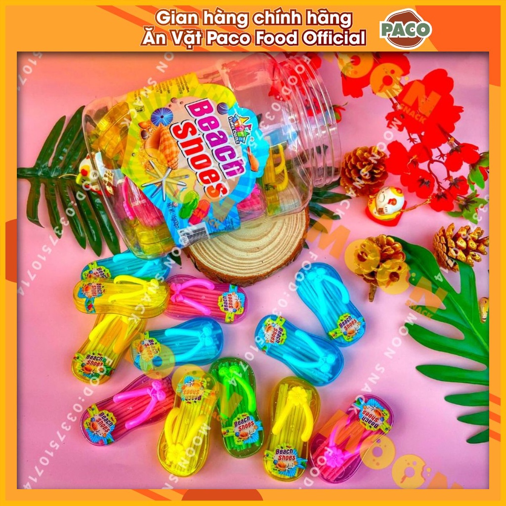 Kẹo tăm lạnh hình chiếc dép BEACH SHOES tông siêu dễ thương Moon Snack Food