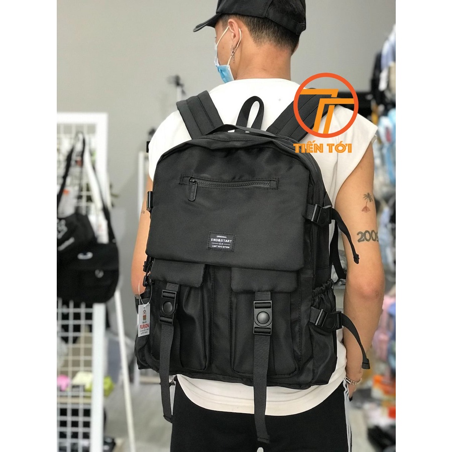 Balo nam đi học ES 2069 phong cách chất vải dù cao cấp, balo laptop 15.6 inch