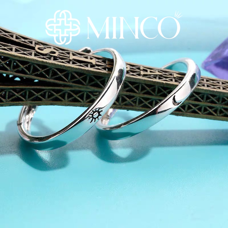 Nhẫn đôi nam nữ couple Sun Moon Minco Accessories phong cách sang trọng ND02-S