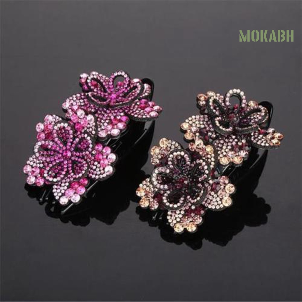 Kẹp Tóc Đính Đá Phong Cách Vintage Thanh Lịch Cho Nữ