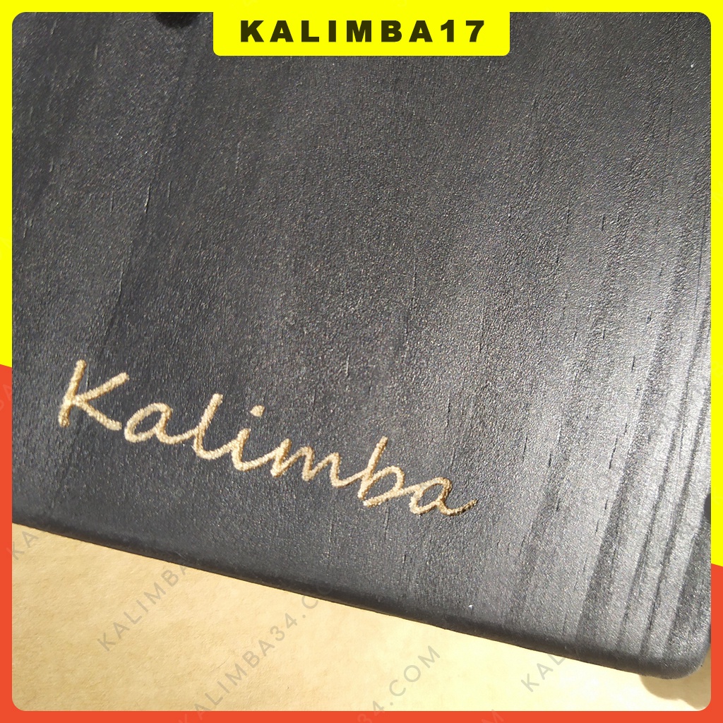 Đồ chơi cho bé đàn kalimba 17 phím màu đen khắc chữ kalimba, Đồ chơi gỗ cho bé nguyên khối hình chữ nhật