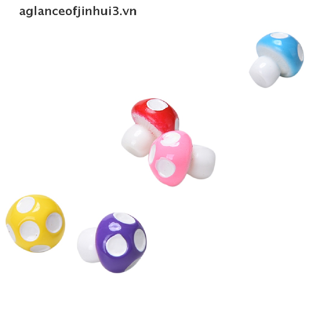 Set 10 / 20 Cây Nấm Mini Dễ Thương Trang Trí Sân Vườn / Nhà Búp Bê