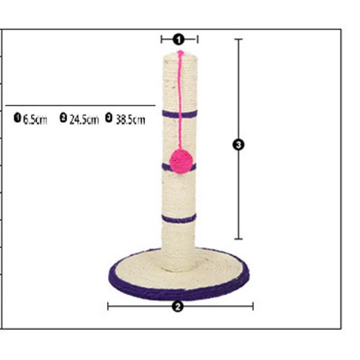 Orgo- Trụ Mèo cào 1 con chuột bóng Trụ cào móng mini chiều cao trụ 40cm đế tròn