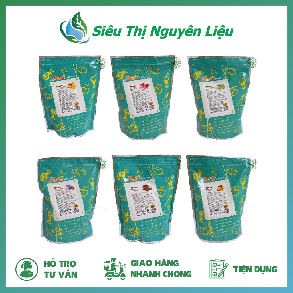 Bột Pudding Maulin Mole Trứng, Socola, Khoai môn