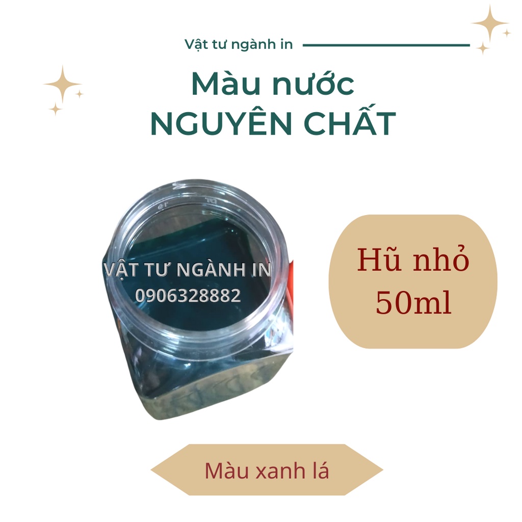 Màu nước hũ 50ml tô tượng, pha sơn nước, vẽ tranh, hội họa, in lụa trên vải, màu nguyên chất đậm đặc, không pha nước