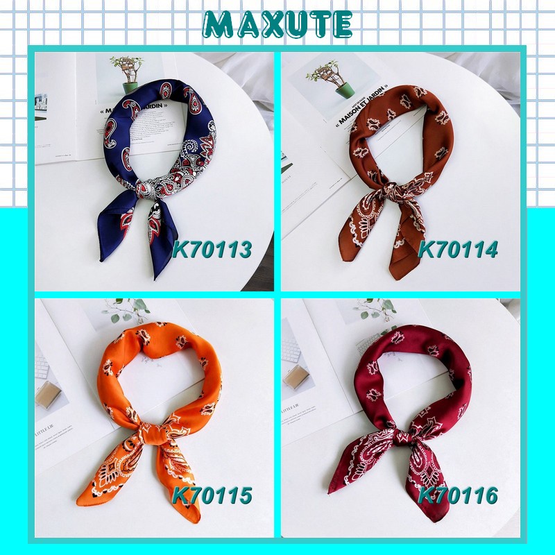 Khăn Lụa Vuông Quàng Cổ Turban Bandana 70x70 cm K70101