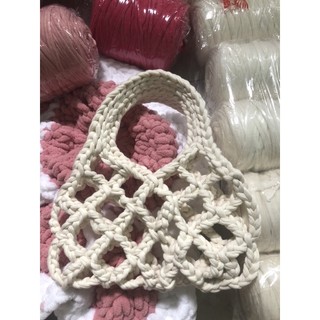 Túi len lưới mini handmade