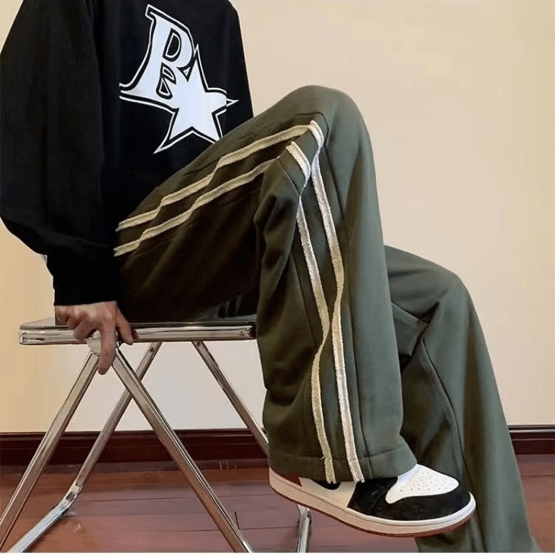 Quần Dài Ôm Chân Kẻ Sọc Bên Hông size Lớn M-3XL Thời Trang Nhật Bản Chất Lượng Cao Cho Nam