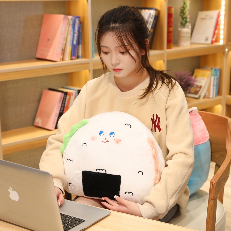 Gối Nhồi Bông Mềm Mại Hình Cơm Bánh Mì Dễ Thương Cho Bé