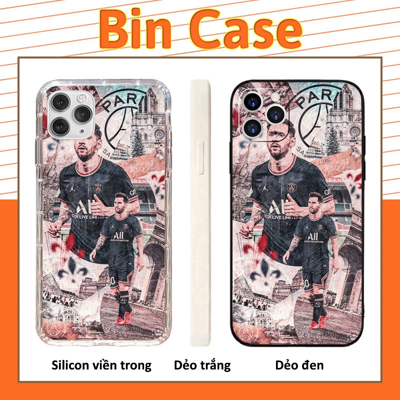 ⚽Ốp Điện Thoại In Hình Messi PSG Vintage ⚽Ốp Messi 2022 Đẹp iphone 14 13 12 11 Pro Max 6 7 8 Plus X Xr Xs Max BONGDA082