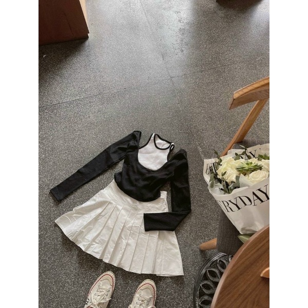 2FASHIONISTA CHÂN VÁY xếp ly tennis  phối áo kiểu