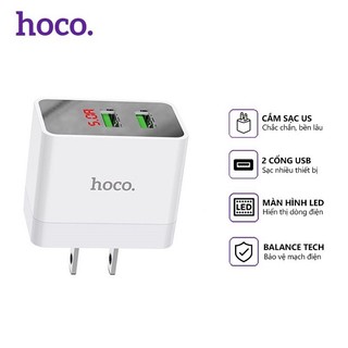 Cốc sạc nhanh hoco dc28 2 usb