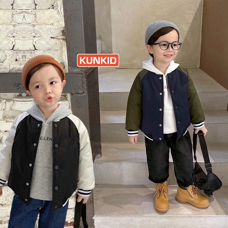 Áo khoác bóng chày loại đẹp cho bé trai Sukun shop Áo bomber gió trẻ em Kunkids