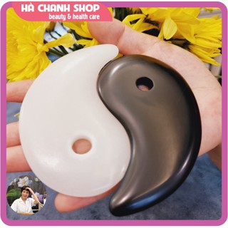 Cạo Gió Massage Đá Guasha Hình Cặp Cá Âm Dương Đẹp Bằng Đá Thiên Nhiên Miếng Cạo Mát Xa Mặt Body Chăm Sóc Da Mặt