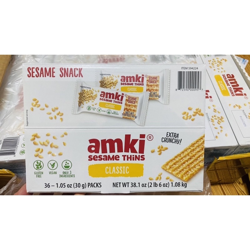 bánh mè Amki Sesame Thins Classic (sản phẩm của Phần Lan)