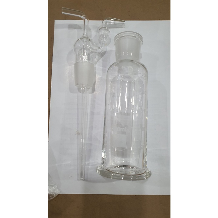 Chai Rửa Khí Thủy Tinh Trong Phòng Thí Nghiệm 250Ml Dụng Cụ Hóa Học Thủy Tinh Nhiều Lỗ Dùng Trong Phòng Thí Nghiệm