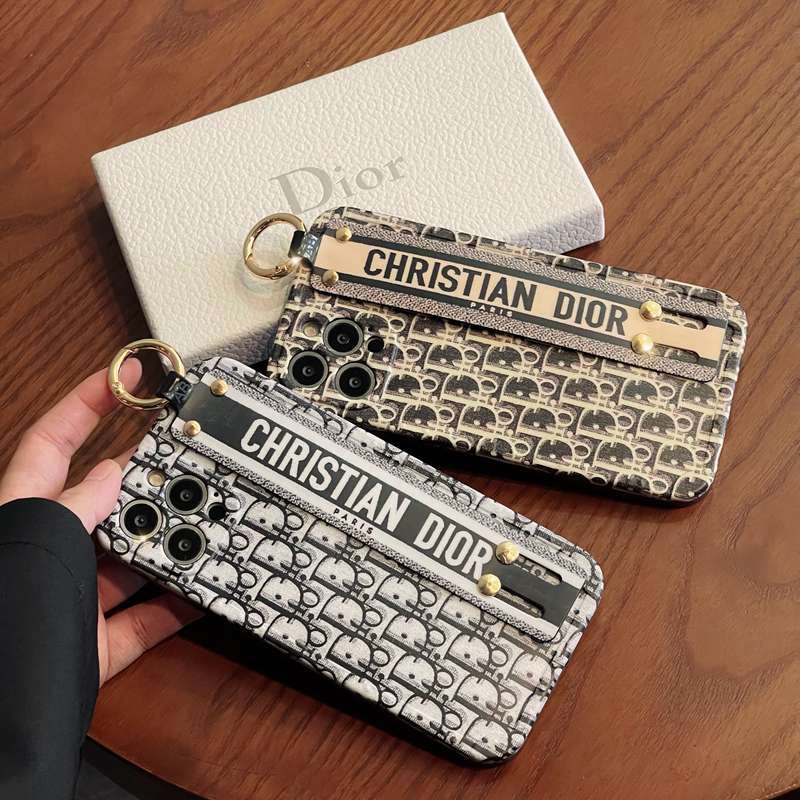 CHRISTIAN DIOR Ốp Điện Thoại Silicon In Logo Dior Sang Trọng Kèm Dây Đeo Cho IPhone Xr Xs Max 14 Plus IPhone 11 12 13 14 Pro Max