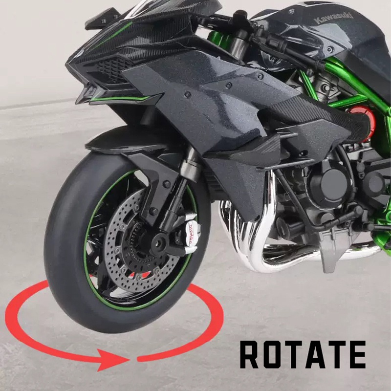 Mô Hình Xe Mô Tô Kawasaki H2R Bằng Hợp Kim Tỉ Lệ 1: 9