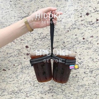 Túi Quai Vải Xách Ly Trà Sữa Bình Giữ Nhiệt Đa Năng Dây Đai Mỏng