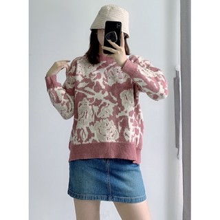 áo len hàn hoạt tiết phom rộng ( chỉ chốt trên livestream)
