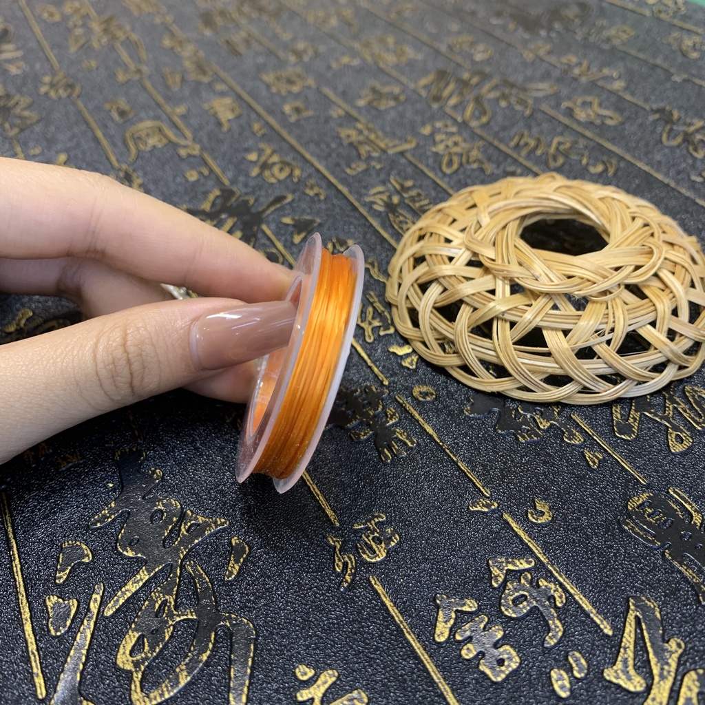 Cuộn dẹp 10m - Dây chỉ xỏ chuỗi hạt đá phong thủy nhiều màu dễ lựa chọn