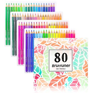 Brutfuner 80 Macaron Màu Dầu Bút Chì Bộ Mềm Pastel Bút Chì Tranh Graffiti Nhỏ Tươi